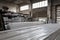 Moldova, Bender - May 18, 2019: Warehouse of pvc profiles for the production of pvc windows and pvc doors