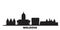 Moldova city skyline isolated vector illustration. Moldova travel black cityscape