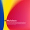 Moldova flag background. Blurred pattern in the colors of the moldavian flag, business booklet. National banner, poster of moldova