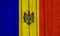 Moldova Flag Over Wood Planks