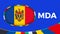 Moldova flag stylized for European football tournament qualification