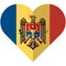 Moldova heart flag