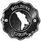 Moldova map vintage stamp.