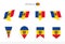 Moldova national flag collection, eight versions of Moldova vector flags