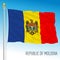 Moldova official national flag, europea