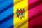 Moldova realistic flag illustration.