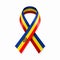 Moldovan flag stripe ribbon on white background. Vector illustration.