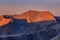 The Moldoveanu Peak in sunrise, Romania