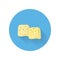 Moldy Cheese Flat Style Vector Icon