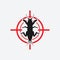 Mole cricket icon red target