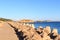 Mole and Mediterranean Sea at harbour Puerto Portals in Portals Nous on Majorca