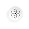 Molecular atom neutron icon. Vector on isolated white background. EPS 10