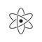 Molecular atom neutron laboratory Icon Vector physics science model for your web site design, logo, app, UI. illustration