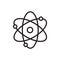 Molecular atom neutron laboratory Icon Vector physics science model for your web site design, logo, app, UI. illustration