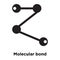 Molecular bond icon vector isolated on white background, logo co