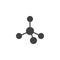 Molecular chemical scheme vector icon