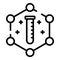 Molecular compound tube icon, outline style