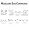 Molecular compounds of zinc. The chemical formula is picolinate, citrate, acetate, monomethionine, sulfate, oxide, zinc