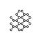 Molecular lattice hand drawn outline doodle icon.