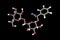 Molecular model of amygdalin, laetrile, vitamin B17, 3d illustration