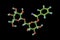 Molecular model of amygdalin, laetrile, vitamin B17, 3d illustration