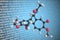 Molecular model of colchicine, 3D rendering