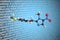 Molecular model of fexinidazole, 3D rendering