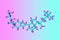 Molecular model of vitamin D3 butyrate, one of the group of fat-soluble vitamins that helps our body absorb calcium and