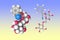 Molecular models of amygdalin (laetrile, vitamin B17). Atoms are represented as