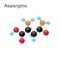 Molecular omposition and structure of Asparagine, Asn, best for books and education