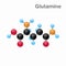 Molecular omposition and structure of Glutamine, Gln, best for books and education