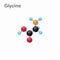 Molecular omposition and structure of Glycine, Gly, best for books and education