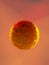 Molecular sphere in orange light