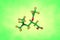 Molecular structure of acetylcarnitine, an acetylated dorm of l-carnitine. It is naturally produced by the body