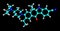 Molecular structure of Alectinib isolated on black