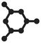 Molecular structure black icon. Chemistry research symbol