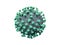 Molecular Structure of a Blue COVID-19 Corona Influenza Virus - 3D Illustration