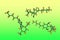 Molecular structure of cannabidiol CBD, an active ingredient in cannabis derived from the hemp plant. Medical