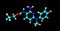 Molecular structure of flupirtine isolated on black