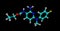 Molecular structure of flupirtine isolated on black