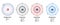 Molecular structure of four different elements