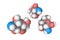 Molecular structure of glucosamine. Atoms are represented as spheres with conventional color coding: hydrogen white