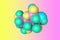 Molecular structure of glucosamine. Glucosamine is used as a treatment for osteoarthritis. Scientific background. 3d