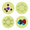 Molecular structure medical evolution life biotechnology microbiology formula vector illustration.