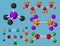 Molecular structure medical evolution life biotechnology microbiology formula vector illustration.