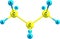 Molecular structure of propane on white