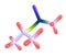 Molecular structure of sarin on white