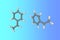 Molecular structure of styrene. Atoms are represented as spheres with conventional color coding: carbon grey, hydrogen