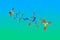 Molecular structure of tartrazine molecule, E102. Tartrazine is a cheap colorant that is used in many foods. Food and