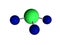 Molecule - ammonia - NH3 (isolated, white background)